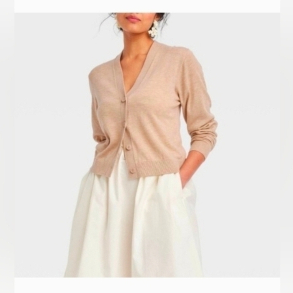 A New Day Women's Button-Front Cardigan Camel